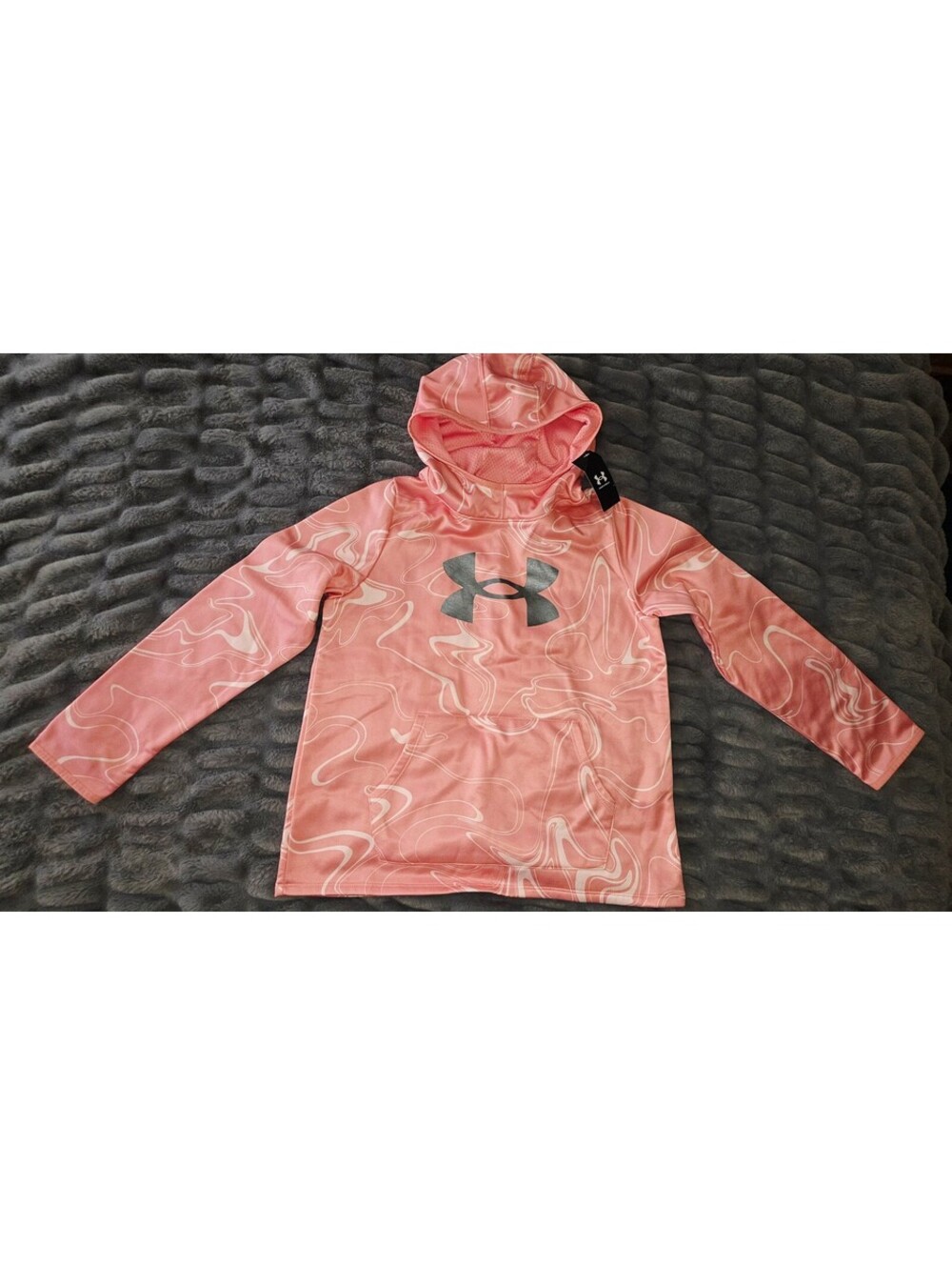 Under Armour Girls Pink Hooded Long Sleeve Top Kid's YXL